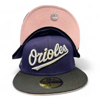 Baltimore Orioles Two Tone Inc Overdose Awareness 50th Anni Patch Pink UV New Era 59FIFTY Fitted Hat