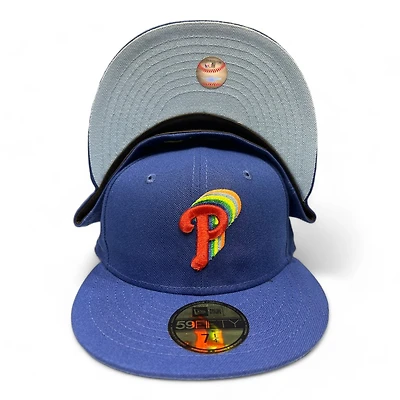 Philadelphia Phillies Royal Blue Inc Autism Awareness Veteran Stadium Patch UV New Era 59FIFTY Fitted Hat