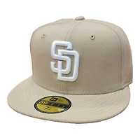 San Diego Padres Camel Brown White Basic Gray UV New Era 59FIFTY Fitted Hat