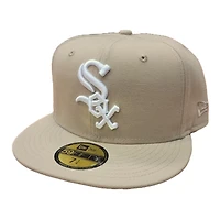 Chicago White Sox Camel Brown Basic Gray UV New Era 59FIFTY Fitted Hat