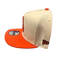 Baltimore Orioles Cream Orange Two Tone 60th Year Patch New Era 9FIFTY A-Frame Snapback Hat