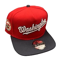 Washington Nationals Red Black Two Tone Inaugural Season Patch Gray UV New Era 9FIFTY A-Frame Snapback Hat