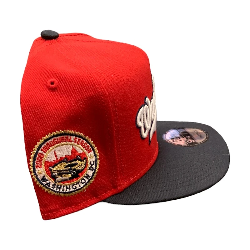Washington Nationals Red Black Two Tone Inaugural Season Patch Gray UV New Era 9FIFTY A-Frame Snapback Hat