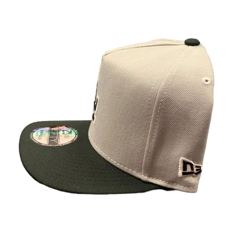 Los Angeles Dodgers Gray Black Two Tone 50th Anniversary Patch Green UV New Era 9FIFTY A-Frame Snapback Hat