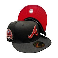 Atlanta Braves Black 40 Year Anniversary Patch Red UV New Era 59FIFTY Fitted Hat