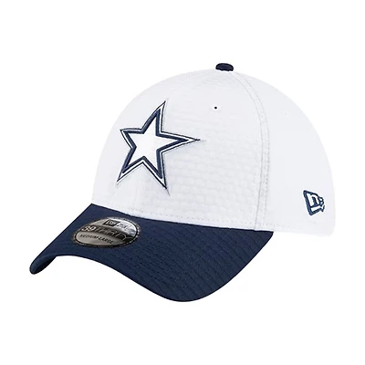 Dallas Cowboys White and Navy 2024 Training Camp New Era 39THIRTY Flex Fit Hat