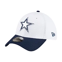 Dallas Cowboys White and Navy 2024 Training Camp New Era 39THIRTY Flex Fit Hat