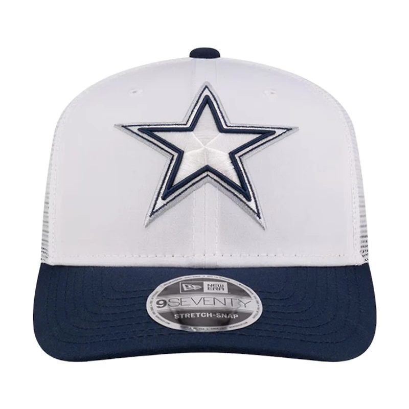 Dallas Cowboys White and Navy 2024 NFL Training Camp 9SEVENTY Trucker Hat