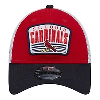 St. Louis Cardinals Red and Blue Trucker Mesh New Era 9FORTY Snapback Hat