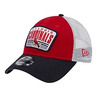 St. Louis Cardinals Red and Blue Trucker Mesh New Era 9FORTY Snapback Hat
