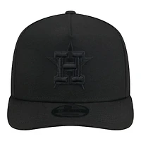 Houston Astros Black on Black Gray UV New Era 9FIFTY A-Frame Snapback Hat