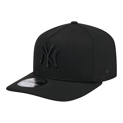 New York Yankees Black on Black Gray UV New Era 9FIFTY A-Frame Snapback Hat