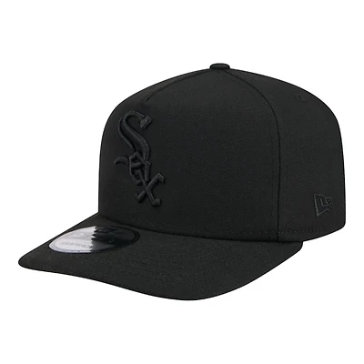 Chicago White Sox Black on Black Gray UV New Era 9FIFTY A-Frame Snapback Hat