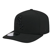 Chicago White Sox Black on Black Gray UV New Era 9FIFTY A-Frame Snapback Hat