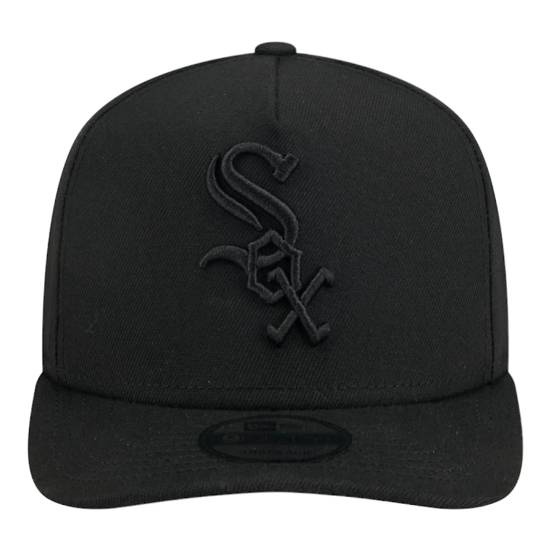 Chicago White Sox Black on Black Gray UV New Era 9FIFTY A-Frame Snapback Hat