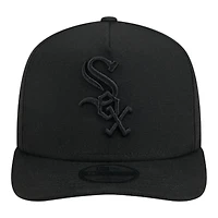 Chicago White Sox Black on Black Gray UV New Era 9FIFTY A-Frame Snapback Hat