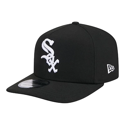 Chicago White Sox White on Black Gray UV New Era 9FIFTY A-Frame Snapback Hat