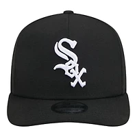 Chicago White Sox White on Black Gray UV New Era 9FIFTY A-Frame Snapback Hat