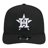 Houston Astros White on Black Gray UV New Era 9FIFTY A-Frame Snapback Hat
