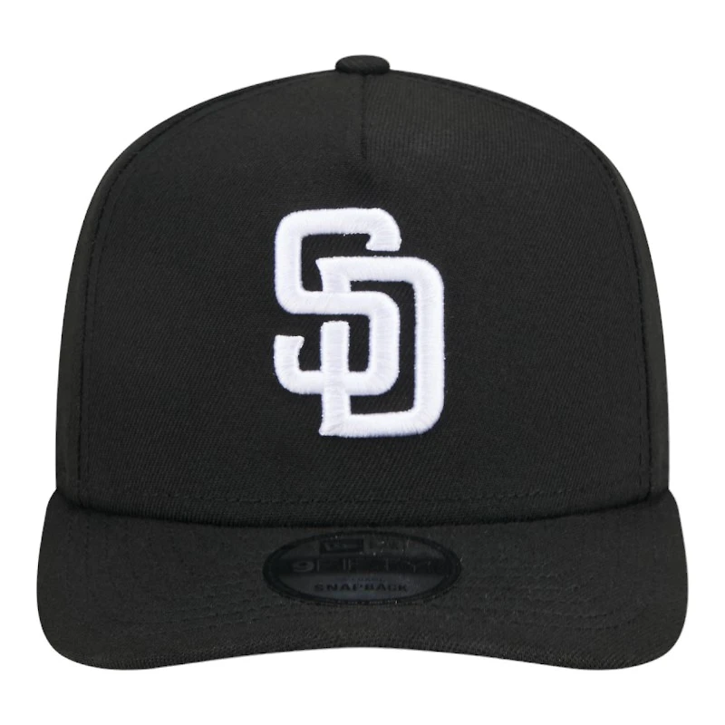 San Diego Padres White on Black Gray UV New Era 9FIFTY A-Frame Snapback Hat
