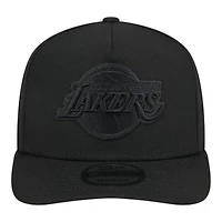 Los Angeles Lakers Black on Black Gray UV New Era 9FIFTY A-Frame Snapback Hat