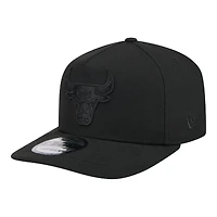 Chicago Bulls Black on Black Gray UV New Era 9FIFTY A-Frame Snapback Hat