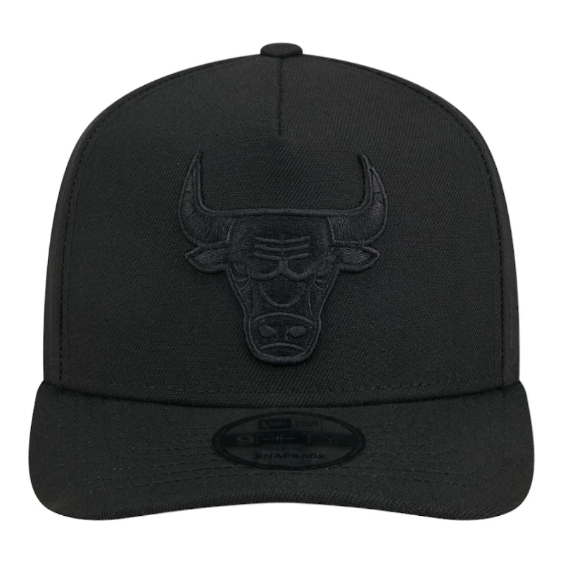 Chicago Bulls Black on Black Gray UV New Era 9FIFTY A-Frame Snapback Hat