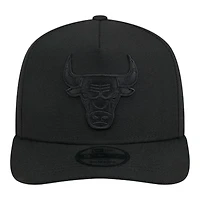 Chicago Bulls Black on Black Gray UV New Era 9FIFTY A-Frame Snapback Hat