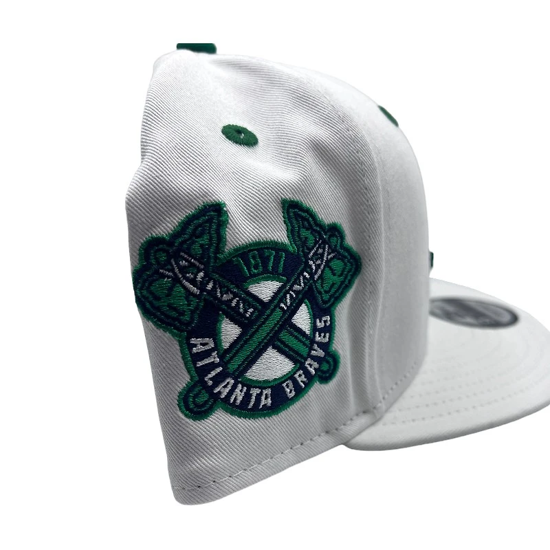 Atlanta Braves White 1877 Tomahawk Patch Kelly Green UV New Era 9FIFTY Snapback Hat