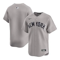 New York Yankees Gray Away Blank Nike Limited Jersey