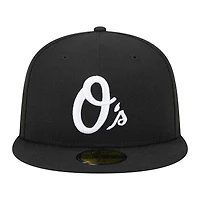 Baltimore Orioles Black and White 1993 All Star Game Patch New Era 59FIFTY Fitted Hat