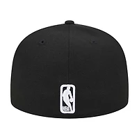 Chicago Bulls Black and White Eastern Conference Patch NBA New Era 59FIFTY Fitted Hat
