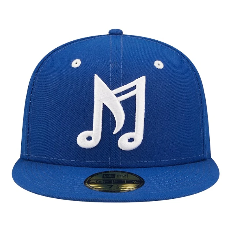 Memphis Redbirds Blue Theme Night MiLB New Era 59FIFTY Fitted Hat