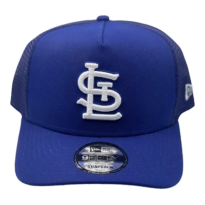 St. Louis Cardinals Royal Blue Mesh Back New Era 9FIFTY A-Frame Snapback Hat