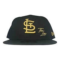 St. Louis Cardinals Black and Gold "The Lou" Gray UV New Era 59FIFTY Fitted Hat