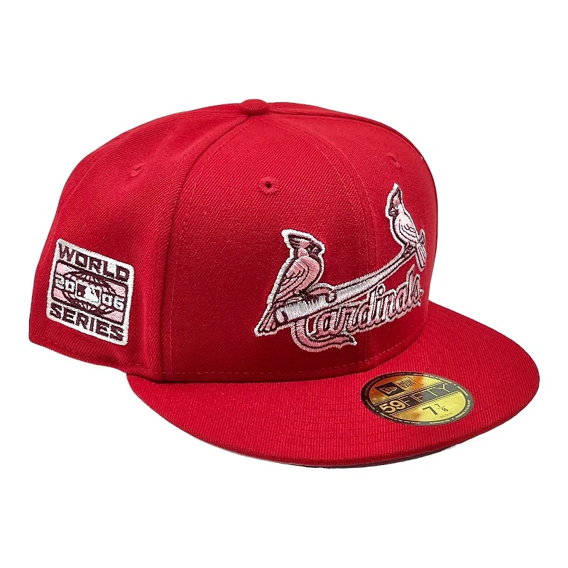 St. Louis Cardinals Red and Pink 2006 WS Patch UV New Era 59FIFTY Fitted Hat