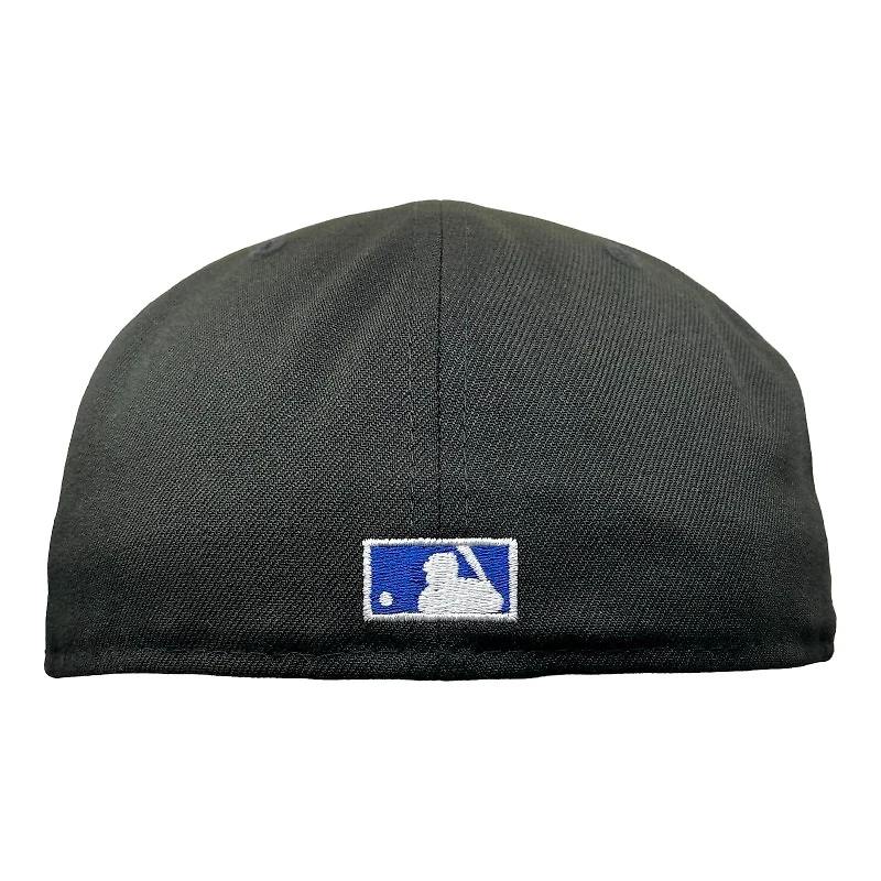 St. Louis Cardinals Black and Royal Blue Cooperstown Busch Stadium Patch Gray UV New Era 59FIFTY Fitted Hat