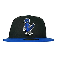 St. Louis Cardinals Black and Royal Blue Cooperstown Busch Stadium Patch Gray UV New Era 59FIFTY Fitted Hat