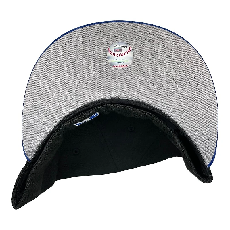 St. Louis Cardinals Black and Royal Blue Cooperstown Busch Stadium Patch Gray UV New Era 59FIFTY Fitted Hat