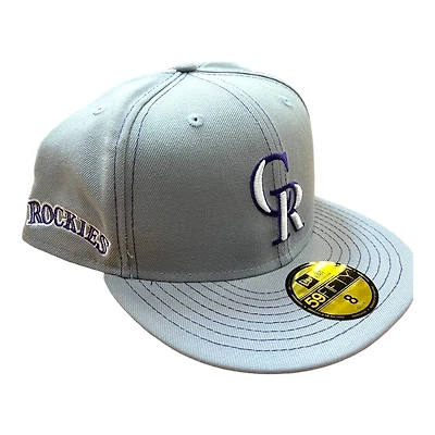 Colorado Rockies Gray and Purple Patch UV 59FIFTY Fitted Hat
