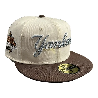 New York Yankees Chrome and Burnt Wood 1999 WS Patch UV Era 59FIFTY Fitted Hat