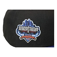 Los Angeles Dodgers Black "No Flat Brims Pack" 40th Anniversary of Stadium Patch Gray UV New Era 59Fifty Fitted Hat