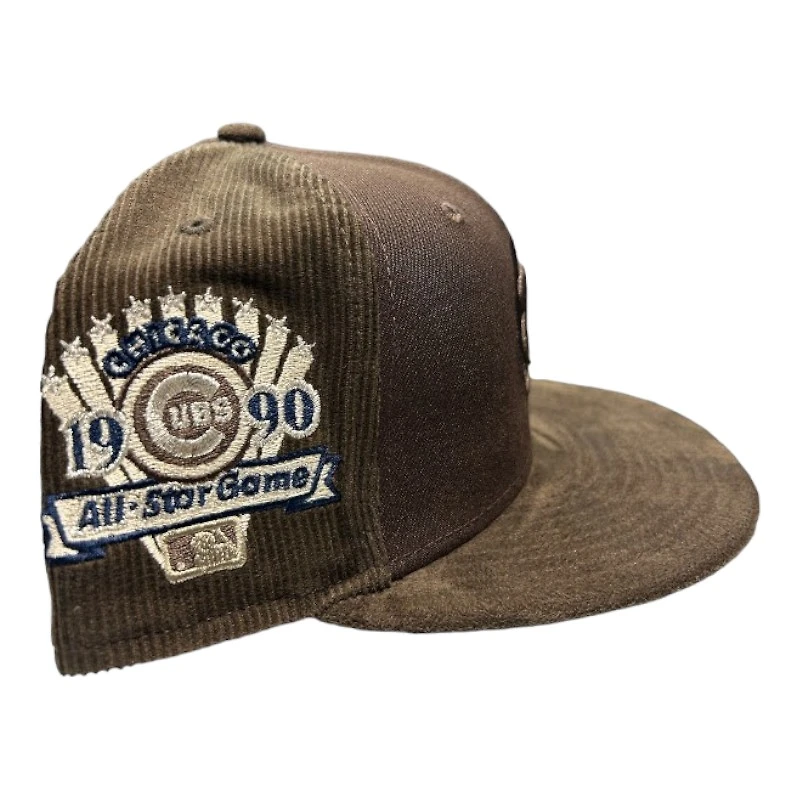 Chicago Cubs Brown CG Aux Pack 1990 ASG Patch Gray UV New Era 59FIFTY Fitted Hat
