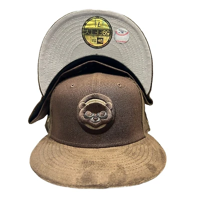 Chicago Cubs Brown CG Aux Pack 1990 ASG Patch Gray UV New Era 59FIFTY Fitted Hat
