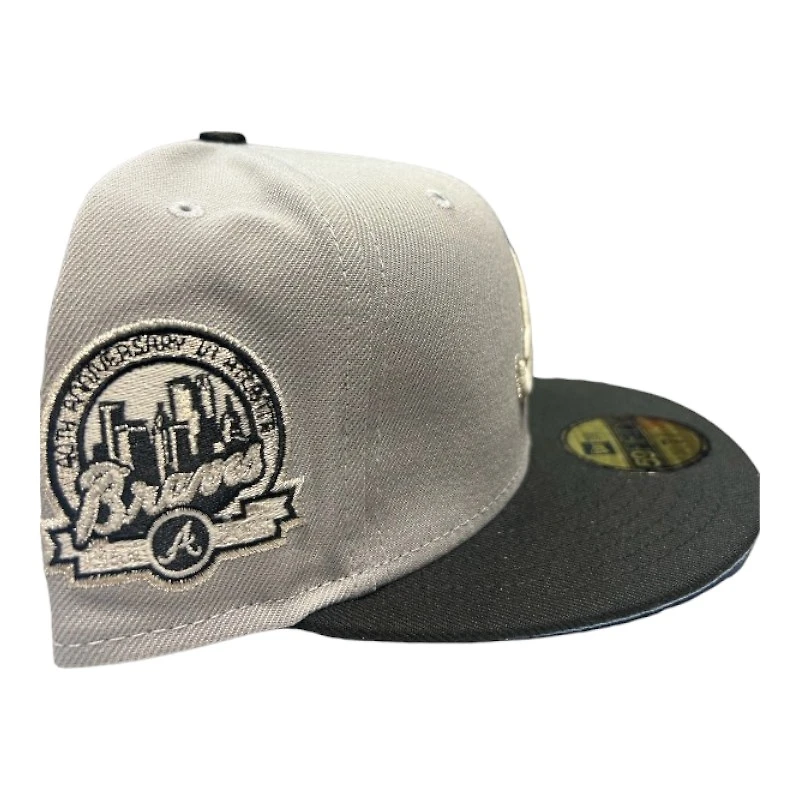 Atlanta Braves Gray CG Aux Pack 40th Anniversary Patch Icy UV New Era 59FIFTY Fitted Hat
