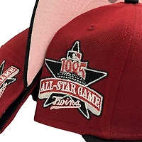 Minnesota Twins Red and Black 1985 ASG Patch Pink UV New Era 59FIFTY Fitted Hat