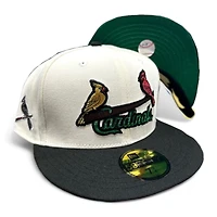 St. Louis Cardinals Chrome and Black Bird Side Patch Green UV New Era 59FIFTY Fitted Hat