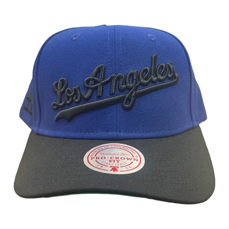 Los Angeles Dodgers Royal Blue and Black LA Patch Mitchell & Ness Snapback Hat