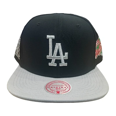 Los Angeles Dodgers Black and Gray 2020 WS Patch Mitchell & Ness Snapback Hat