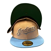 Cleveland Indians Chrome and Blue Jacobs Field Patch Green UV New Era 59FIFTY Fitted Hat